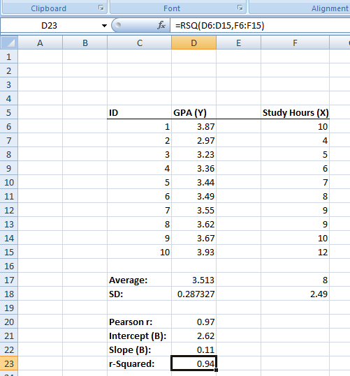 r squared in excel trendline