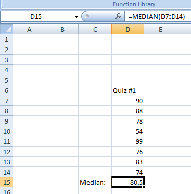 Computing The Median In Excel   Figure 13 Median In Excel 